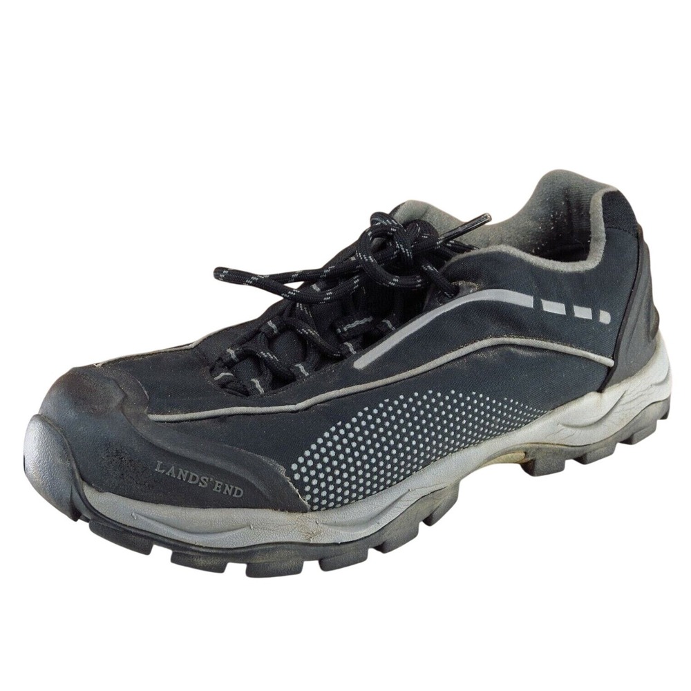 Lands' End Women Size 9.5 B Black Hiking Synthetic 304947